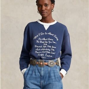 Polo by Ralph Lauren Chain-Stitched-Quote Fleece Sweatshirt